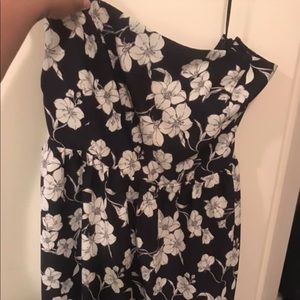 Strapless floral dress
